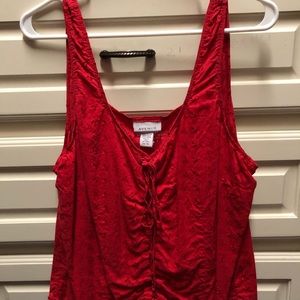 Embroidered, sleeveless top.